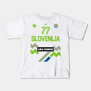 Luka Doncic Slovenia Jersey Fan Design Kids T-Shirt